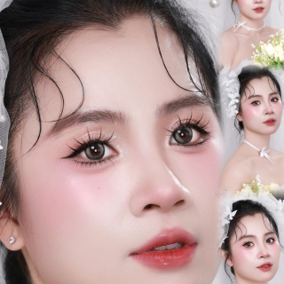 Layout makeup cô dâu với tone hồng baby 