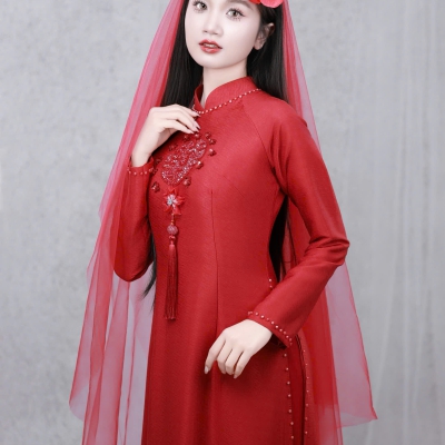 Layout makeup cô dâu áo dài đỏ