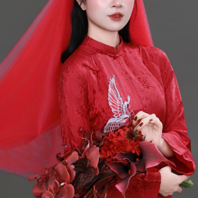 Layout makeup cô dâu áo dài đỏ