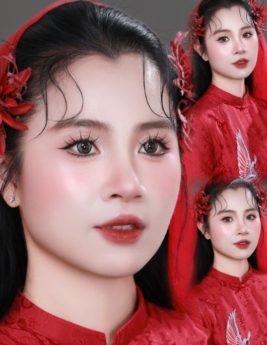 Makeup Cô Dâu Áo Dài Đỏ – Tỏa Sắc Với Sắc Đỏ Truyền Thống