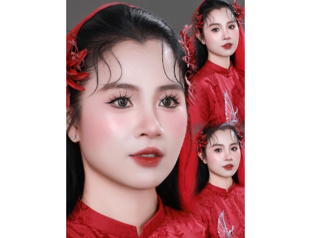 Makeup Cô Dâu Áo Dài Đỏ – Tỏa Sắc Với Sắc Đỏ Truyền Thống